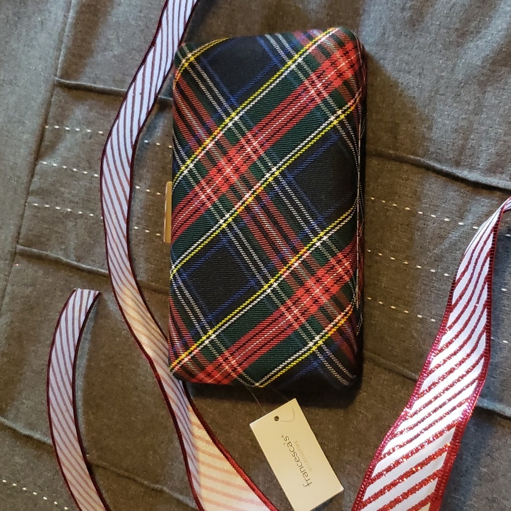 Francesca's Plaid Clutch